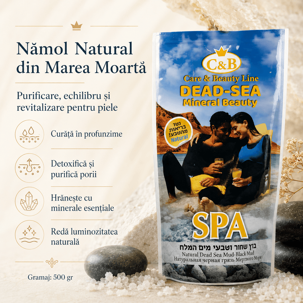 Nămol Natural din Marea Moartă – Purificare, Mineralizare și Revitalizare Intensă